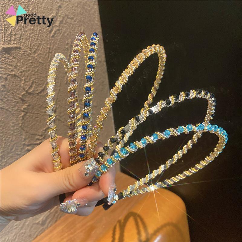 Bando Wanita Premium Diamond Metal Fashion Korea Bandana Mutiara Rambut - PD