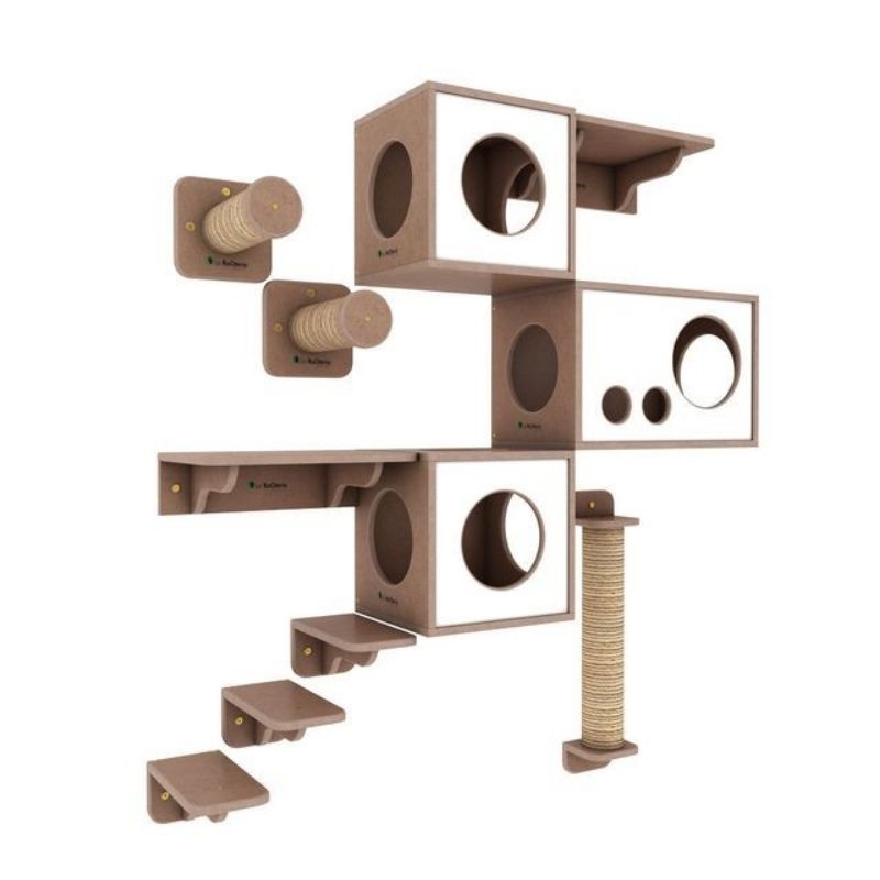 HidroAquatic - Cat wall Premium cat playground cat scratcher mainan kucing garukan kucing Cat condo