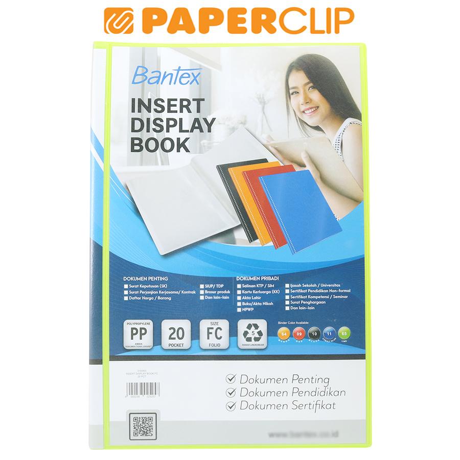 

DISPLAY BOOKS / CLEAR HOLDER INSERT BANTEX 3183I 65 F4 20 LIME