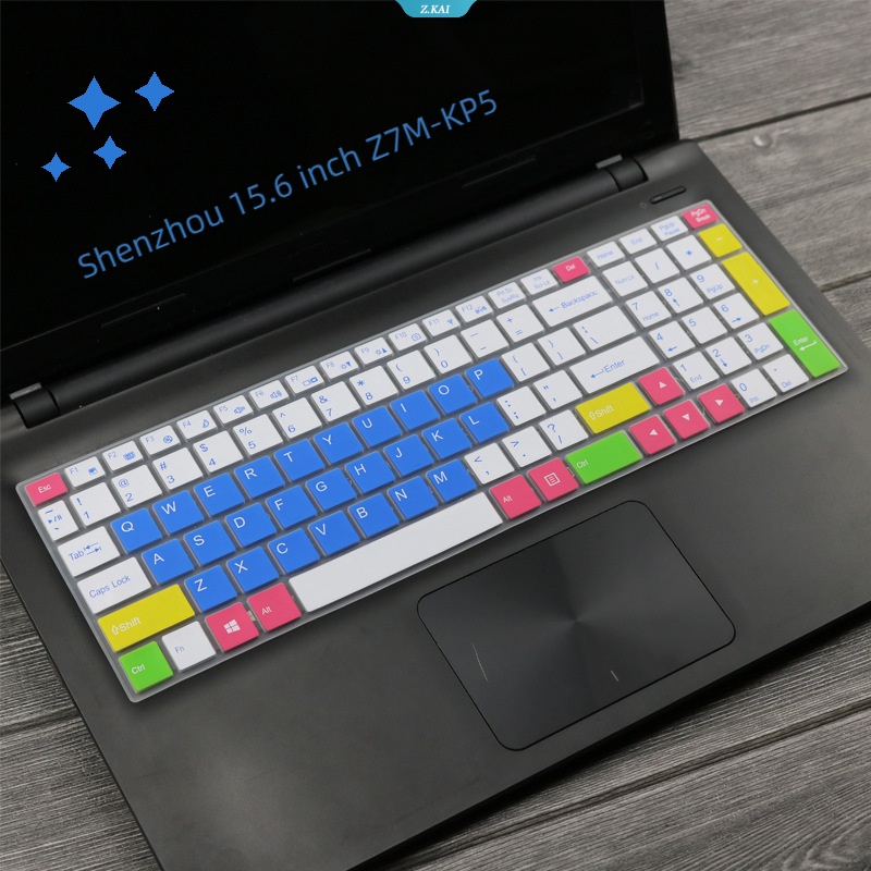 Lengan Keyboard Laptop Yang Dapat Dicuci Dan Dilepas Untuk Shenzhou 15.6 Inci Z7M-KP5GC KP7GE Keyboard Silikon Pelindung Kulit Dan Film Tahan Debu [ZK]