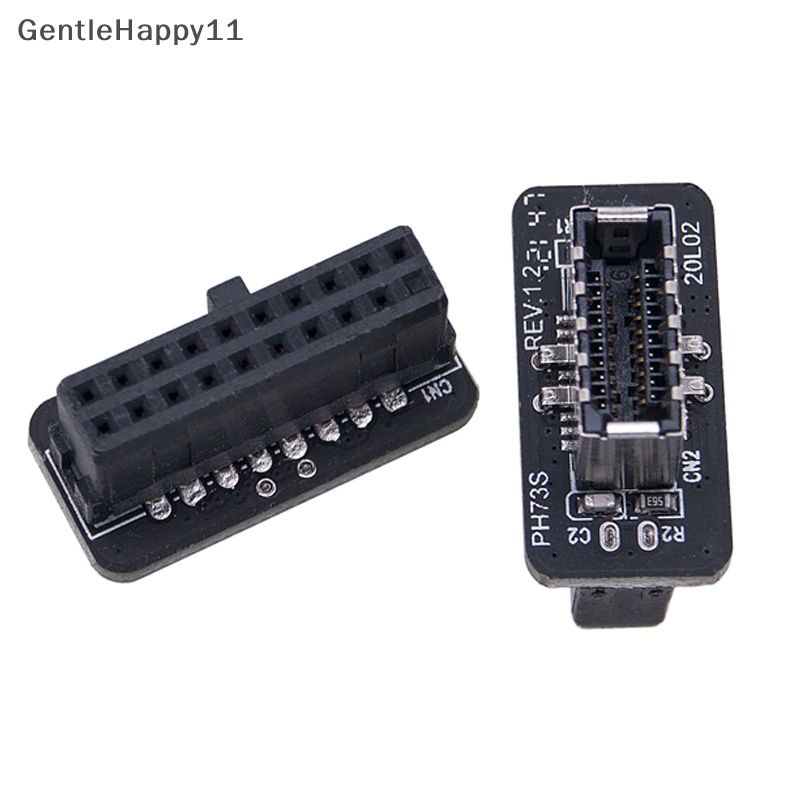 Gentlehappy Adaptor Panel Depan USB Tipe-E Ke USB 3.0 19PIN Adapter Vertical Header Splitter id