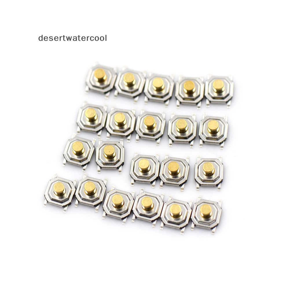 Deid 20pcs 4x4x3mm Micro Tahan Air Tembaga Tactile Tact Touch Push Button Switch Martijn