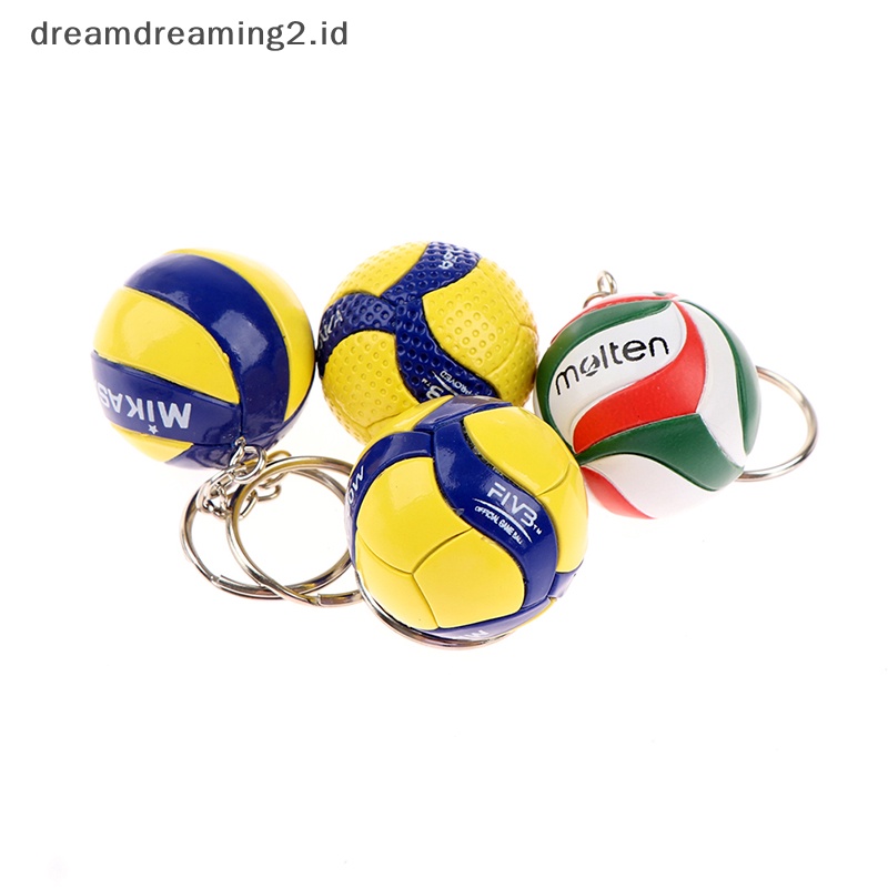 (drea) Gantungan Kunci Voli Ornamen Usaha Hadiah Voli Bola Pantai Key Chain Spo//