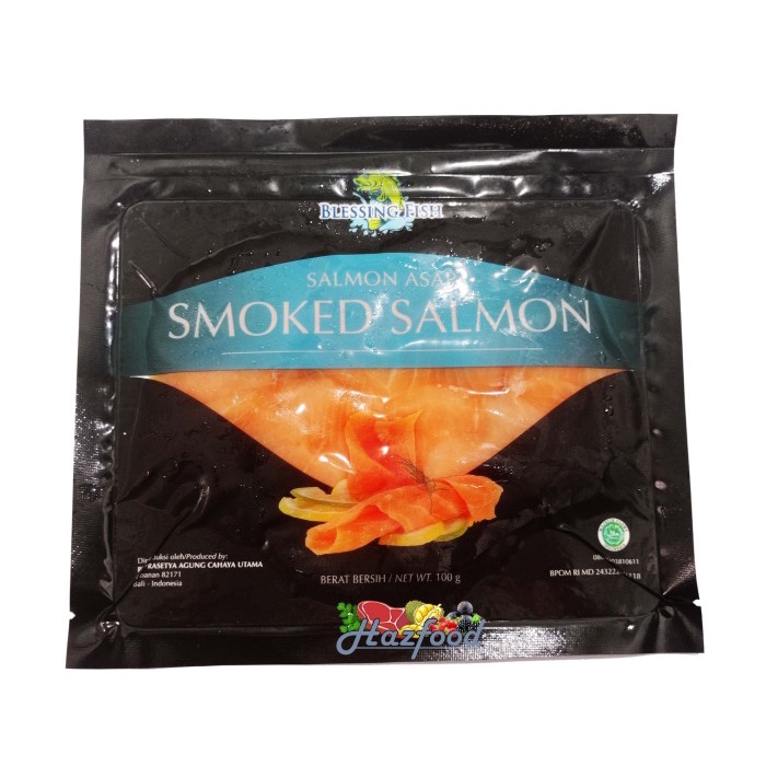 

Smoked Salmon Sliced Blessing Fish|Salmon Asap 100gr