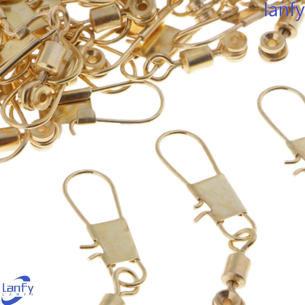 Lanfy Space Bean Octagon Ring Kuningan Alat Pancing Kepala Tembaga Pin Connector Shank Klip Konektor