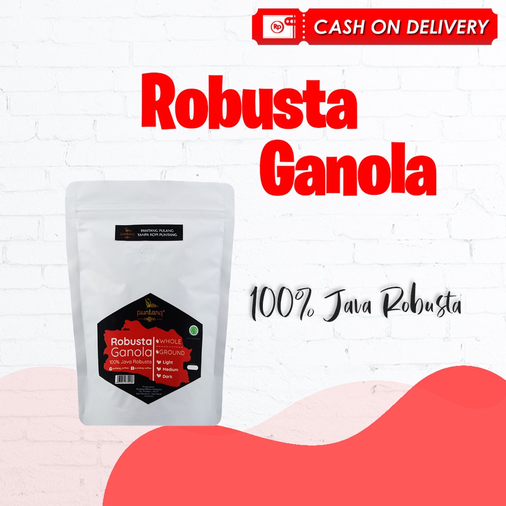 

Kopi hitam Tanpa Gula Original Robusta Ganola Jabar Coffee Puntang 100g