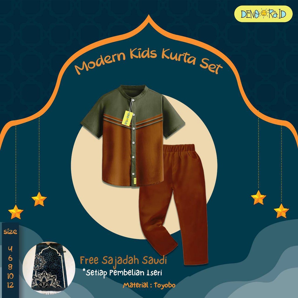 Modern Set Kurta Free Sajadah Saudi Denoora.Id