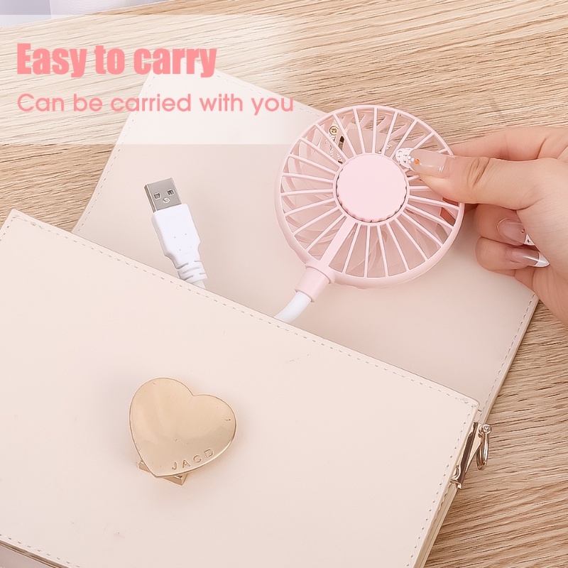 Adjustable Stylish Indah USB In-line Kipas Angin Multifungsi Musim Panas Pendingin Kantor Asrama Desktop Luar Ruangan Portabel Saku Silent Mini Fan