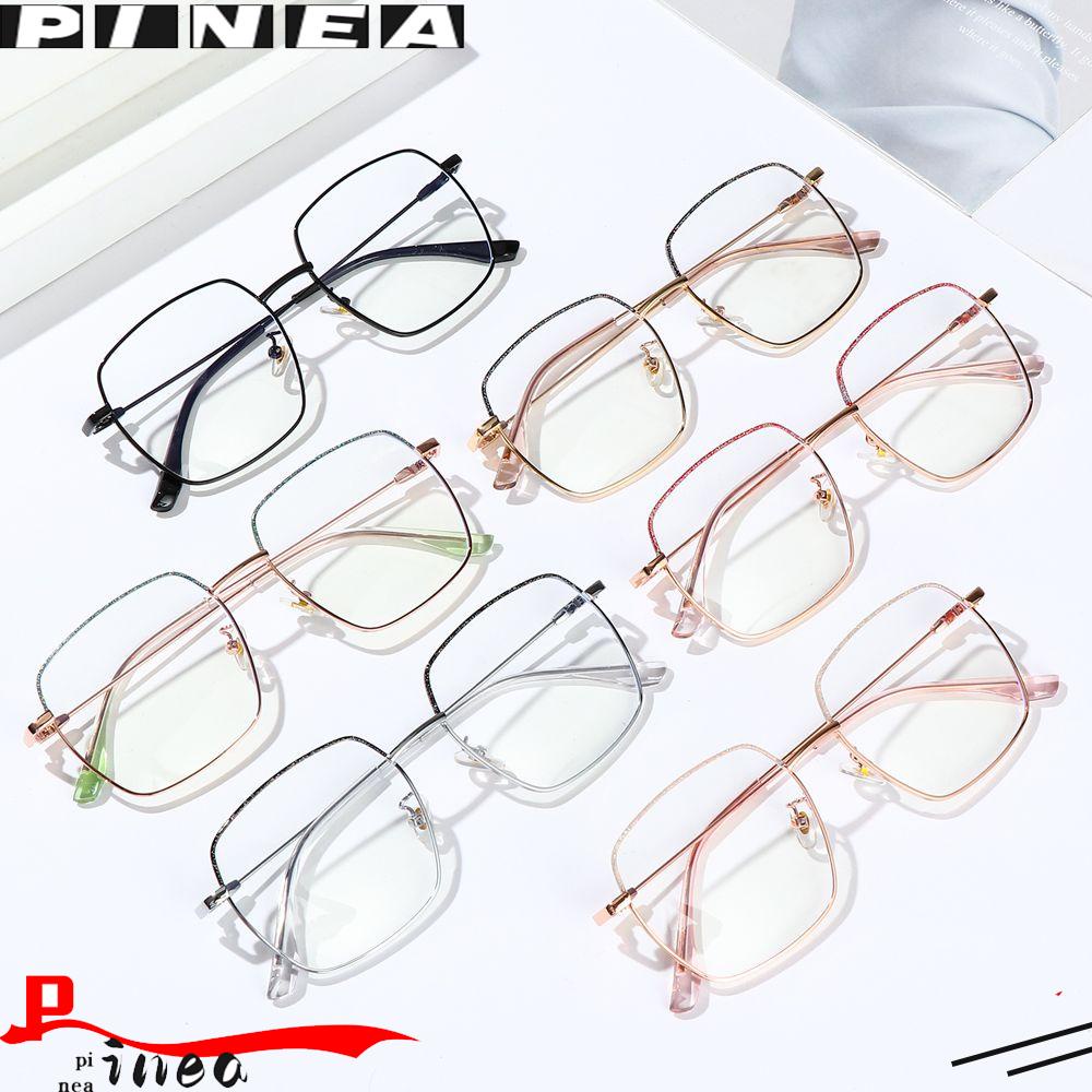 Nanas Vintage Persegi Kacamata Vision Care Wanita Fashion Spectacles Diamond Frame Eyewear