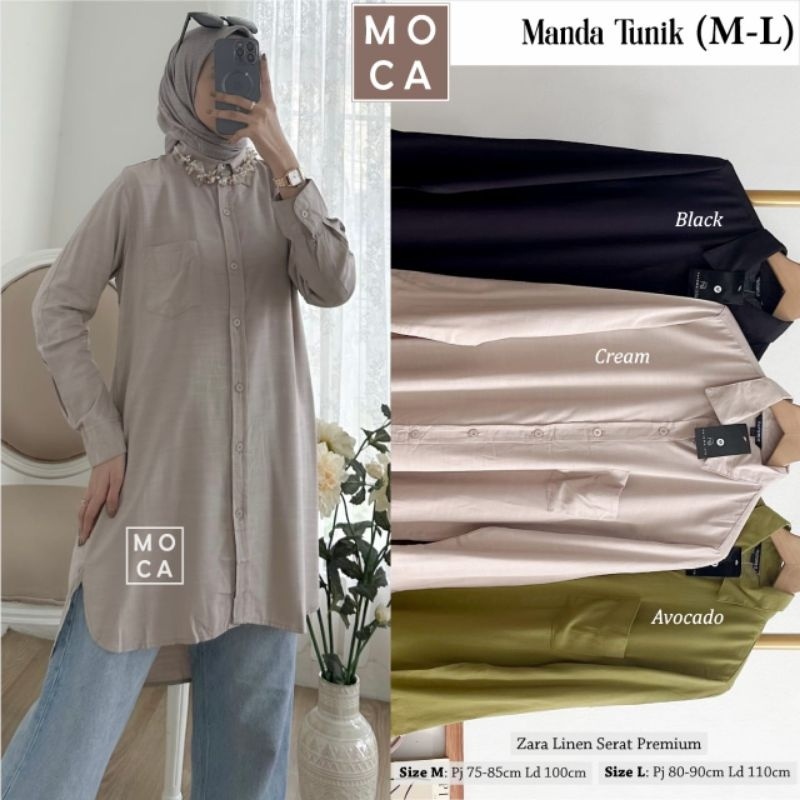 MANDA Tunik ORI MOCA | Zara Linen