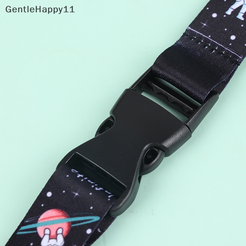 Gentlehappy Universe Astronot Lanyard Gantungan Kunci id Card Pass Gym Handphone Tali Gantung id