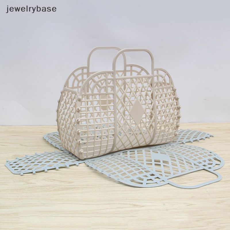 [jewelrybase] Removable Shower Basket Keranjang Mandi Plastik Kamar Mandi Berongga Cuci Keranjang Penyimpanan Butik