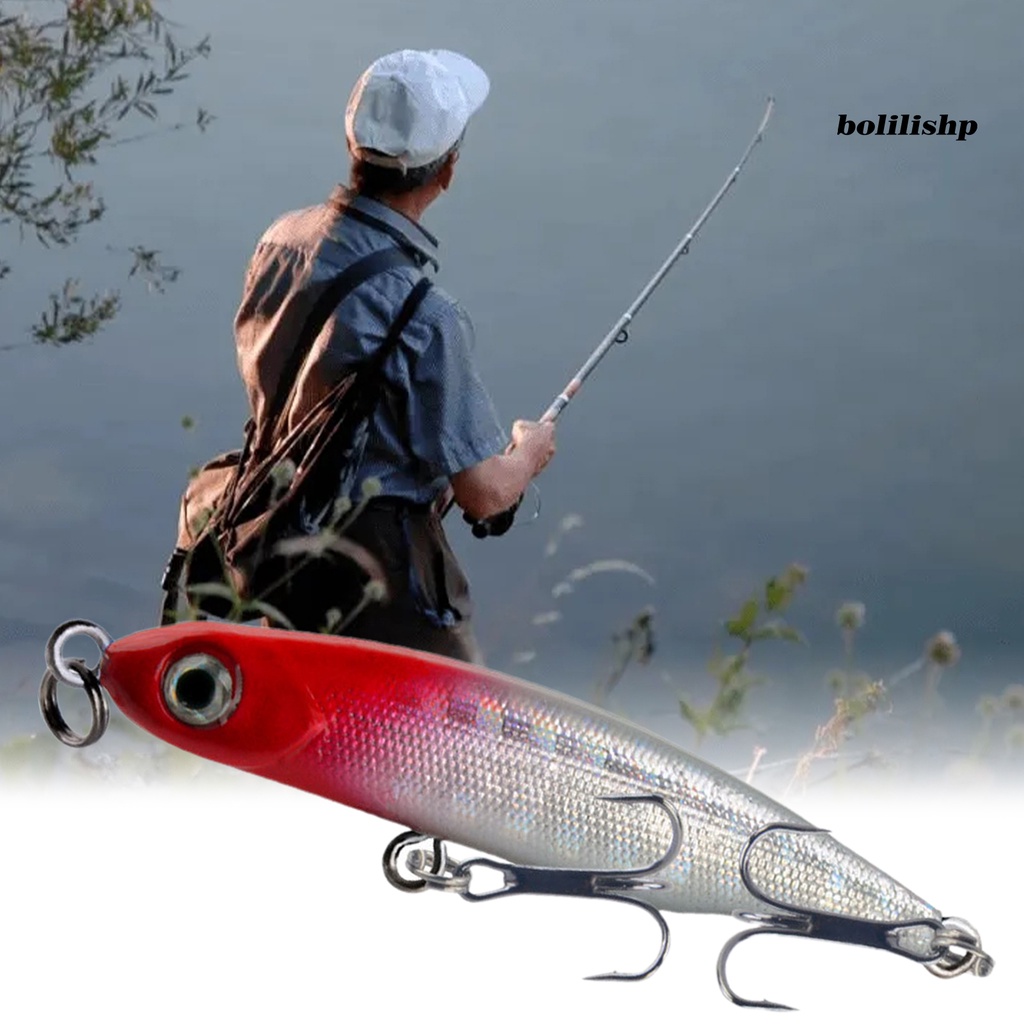 Bo-5.3cm/3g Lure Bait 2kait Treble Tajam Barb Vibrant Steel Balls Plat Lidah Panjang Tenggelam Perlahan Umpan Bionik Untuk Memancing Di Luar Ruangan