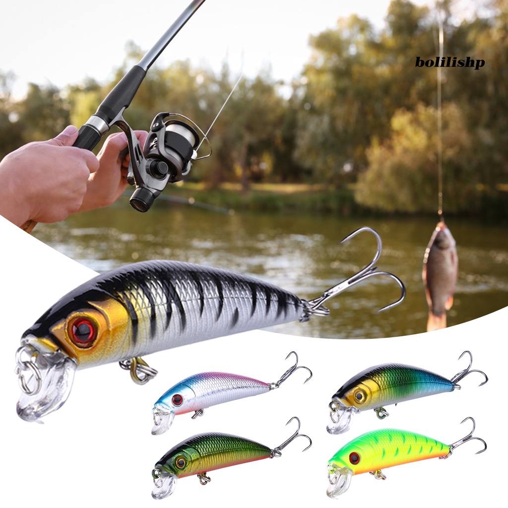 Bo-7cm/8g Umpan Umpan Treble Hook 3D Mata Lambat Tenggelam Tahan Air Kesetiaan Besar Memancing Bentuk Realistis Dapat Digunakan Kembali Crankbait Memancing Memikat Alat Pancing