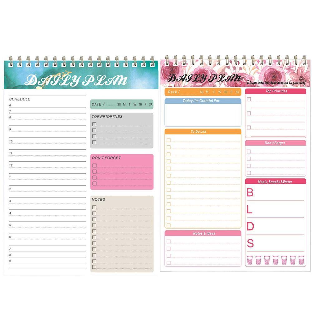 Lanfy Weekly Monthly Planner Lilit 52sheets Alat Tulis Kantor Sekolah Goal Habit Jadwal Planner B5 Agenda Planner