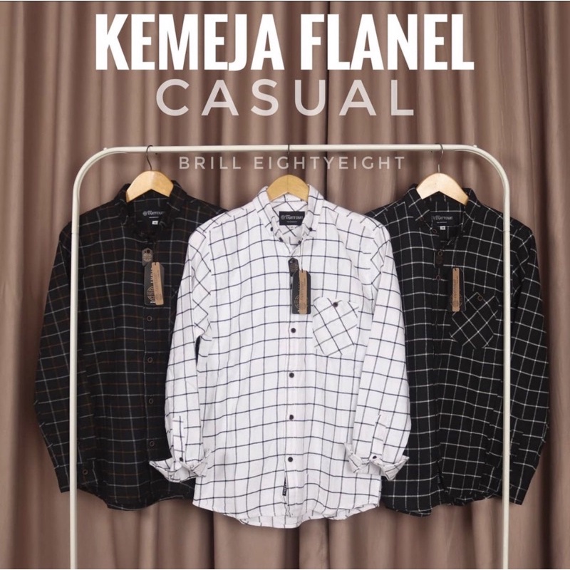 Kemeja Flanel Pria, Kemeja Flanel panjang Panjang, Kemeja flanel Unisex erigo m321 preepstudio heytu