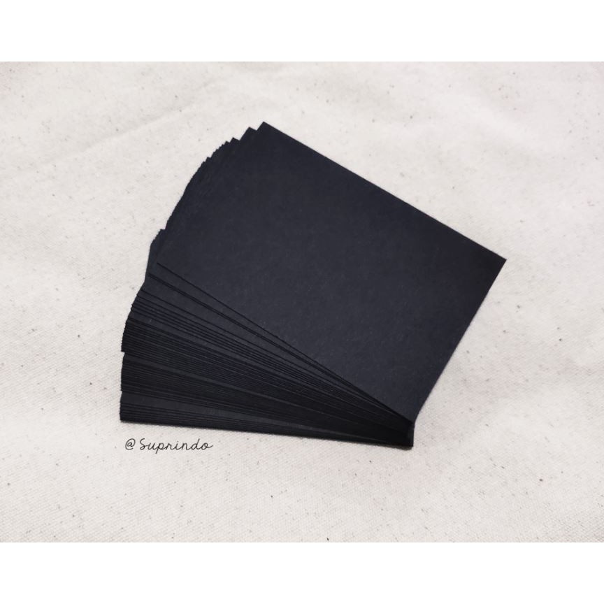 

HJK (Per Pak) Fancy Paper/Kertas Hitam Polos Tebal 250 Gram