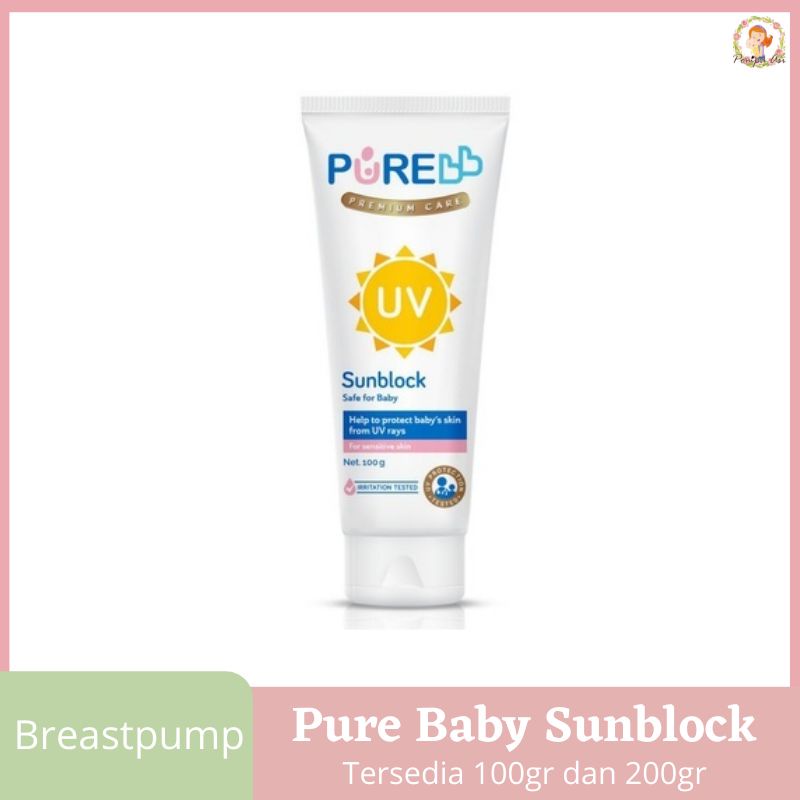 Pure Baby Sunblock Tabir Surya Bayi Skincare Sunscreen Perlengkapan New Born Sun Protection  By Mallpompaasi