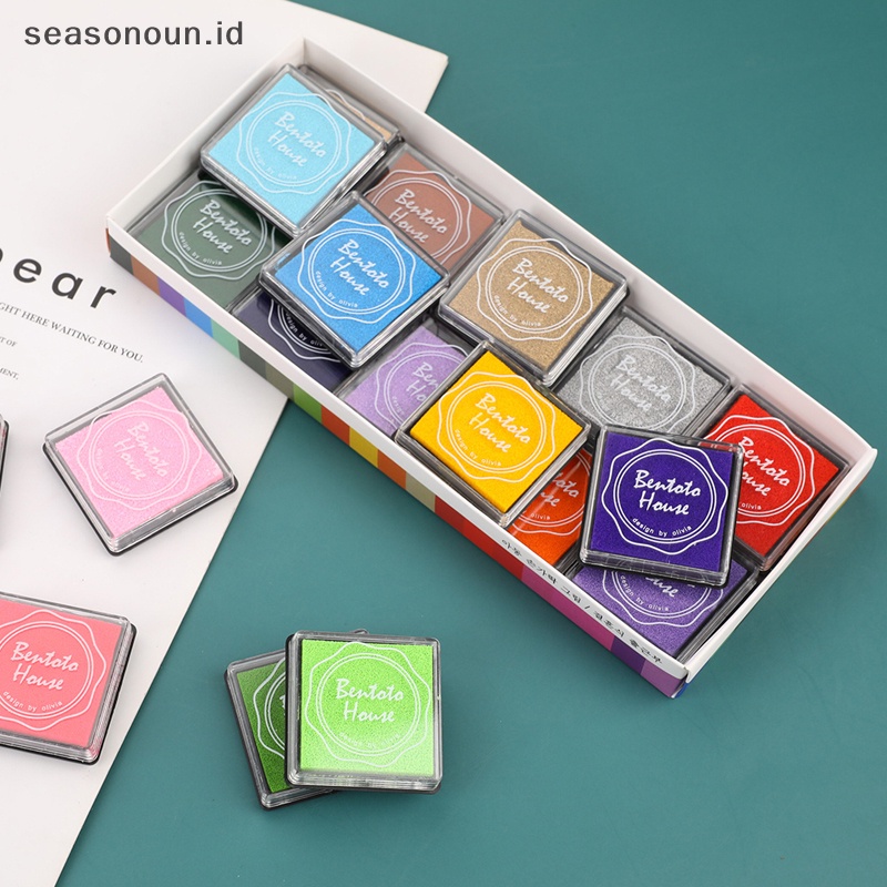 Seasonoun 20PCS Giant Ink Pads Multi-Warna Stamp Pads Untuk Kerajinan DIY Scrapbooking Ink Pad.