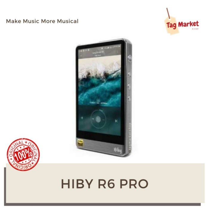 Hiby R6 / R6 Pro HiRes Android Dual Dac LDAC DSD256 MSEB MQA - R6 Black