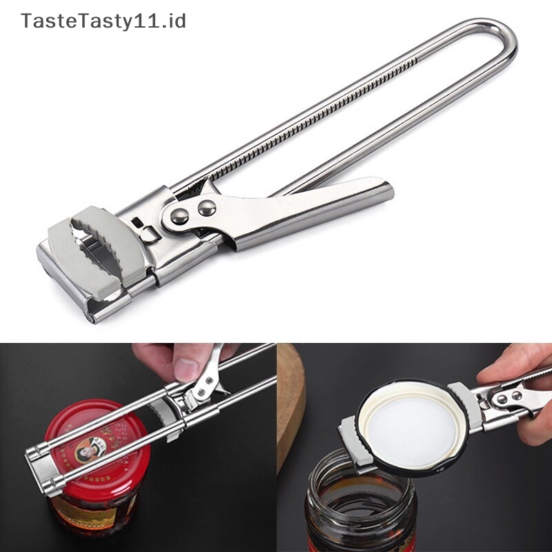 Tastetasty Adjustable Jar Opener Stainless Steel Camping Piknik Selai Alat Buka Tutup Botol Ki.