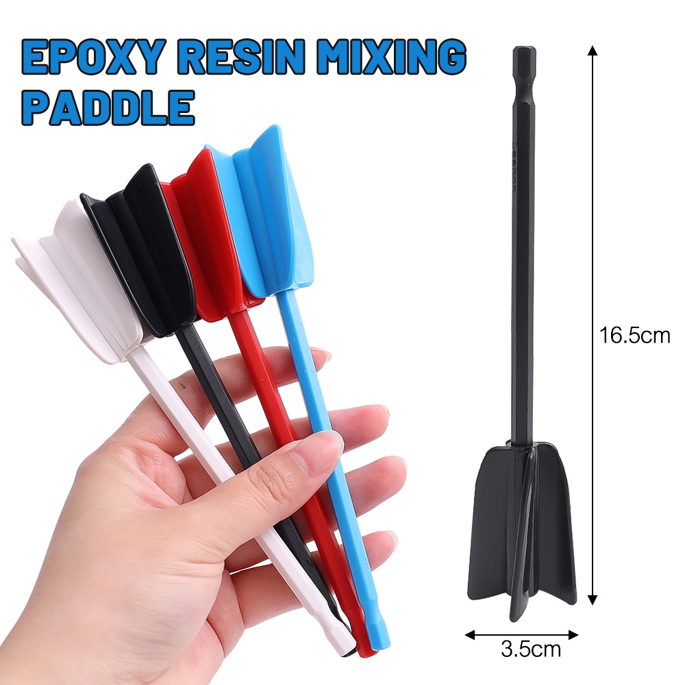 Epoxy Resin Stirring Paddle/Kepala Pengganti Aksesori Mixer Elektrik/Batang Pengaduk Cat Plastik Untuk Cairan &amp; Pigmen Campuran/Alat Membuat Perhiasan DIY