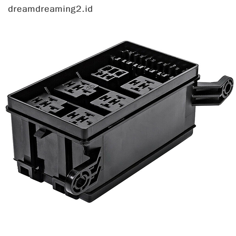 (drea) Mobil 12slot Relay Kotak 6tac/ATO 6loyang Bilah Standar Fuse Holder Block//