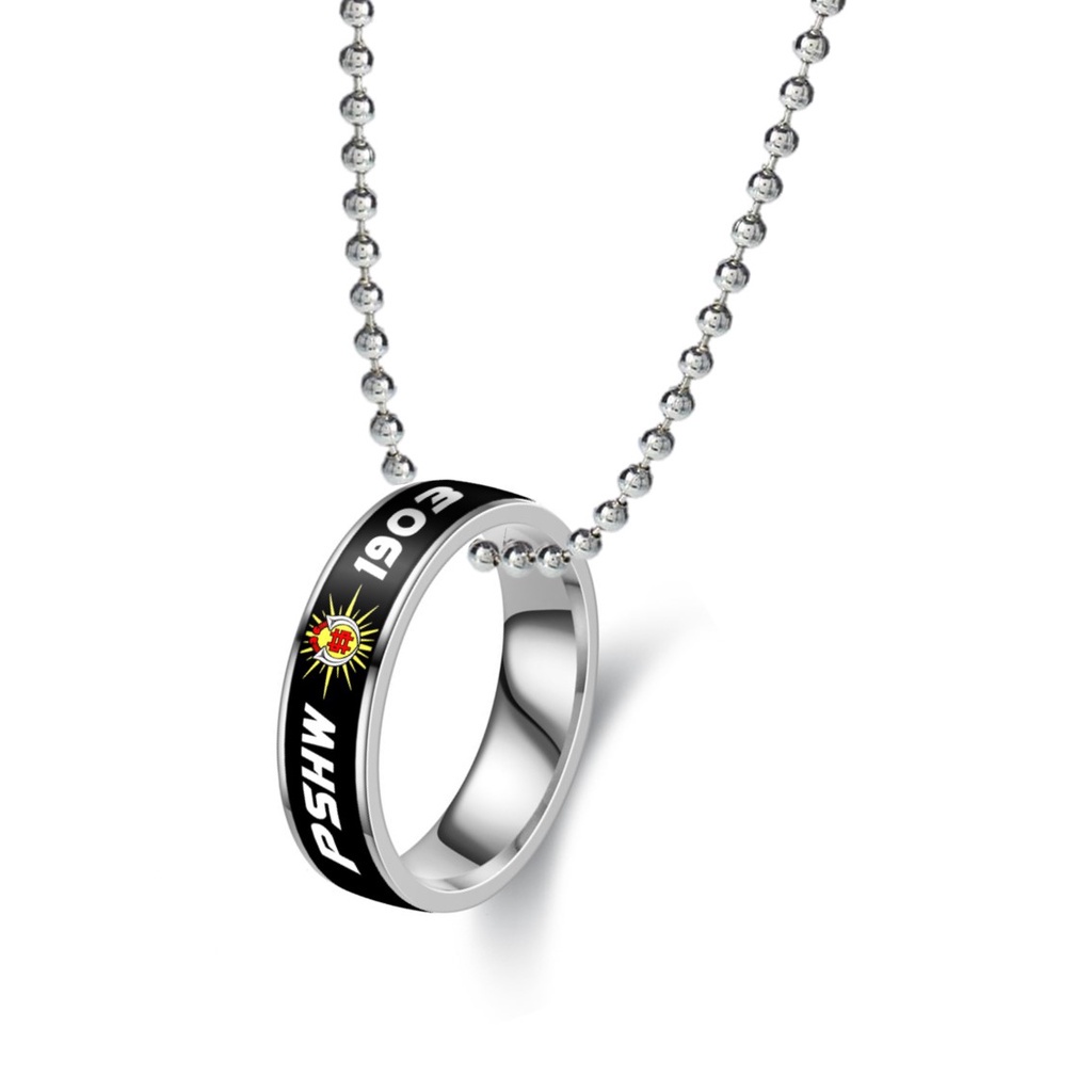 KALUNG LIONTIN CINCIN PSHW SILAT SETIA HATI WINONGO TALI KULIT KEPANG RANTAI BIJI LADA