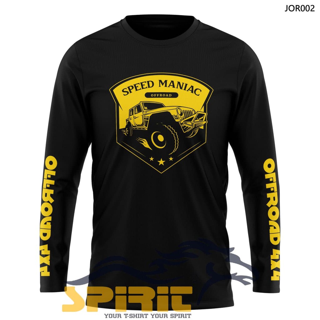 Offroad T Shirt - Kaos Distro Pria Jeep Offoad Speed Maniac Kaos Adventure Lengan Panjang