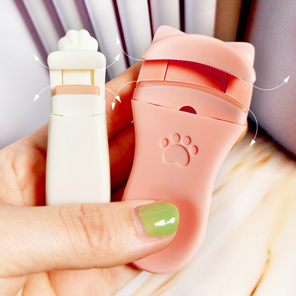 Klip Bulu Mata Plastik Cakar Kucing Lucu Kartun/Pengeriting Bulu Mata Alami Manual Tahan Lama