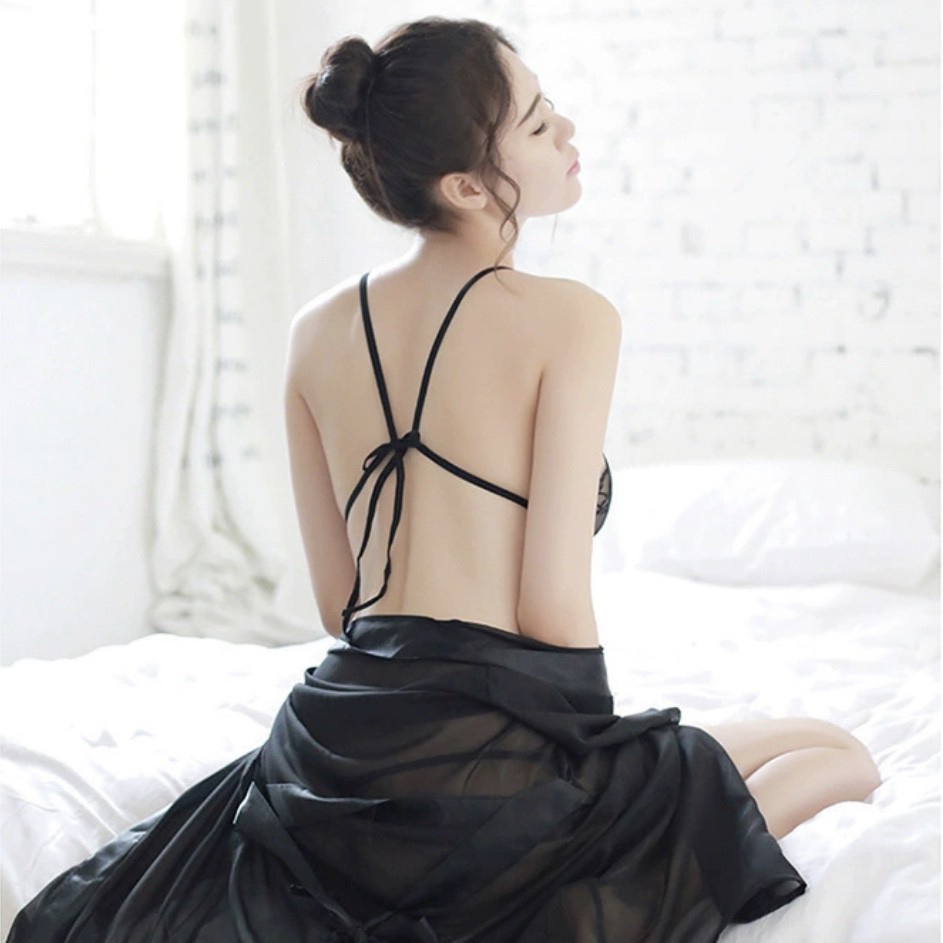 Lingerie Bra Set Renda Bunga Motif Pita Pakaian Dalam Wanita Korea Bahan Lace G-String Transparant Women Bra sexy
