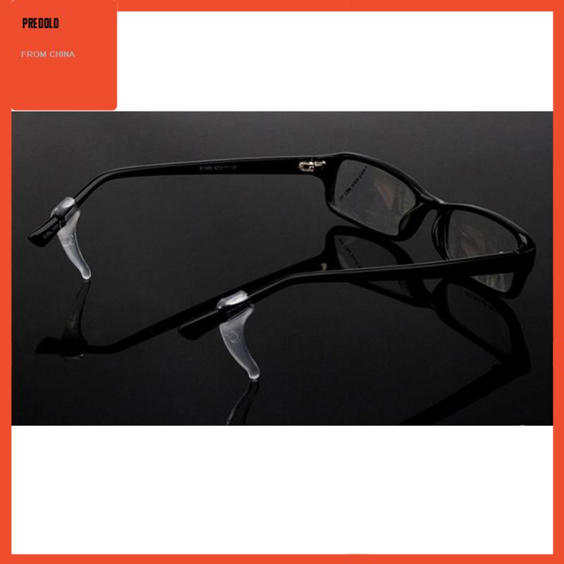 [Predolo] 10pasang Kacamata Anti Slip Ear Hook Tip Spectacles Grip Temple Holder Hitam