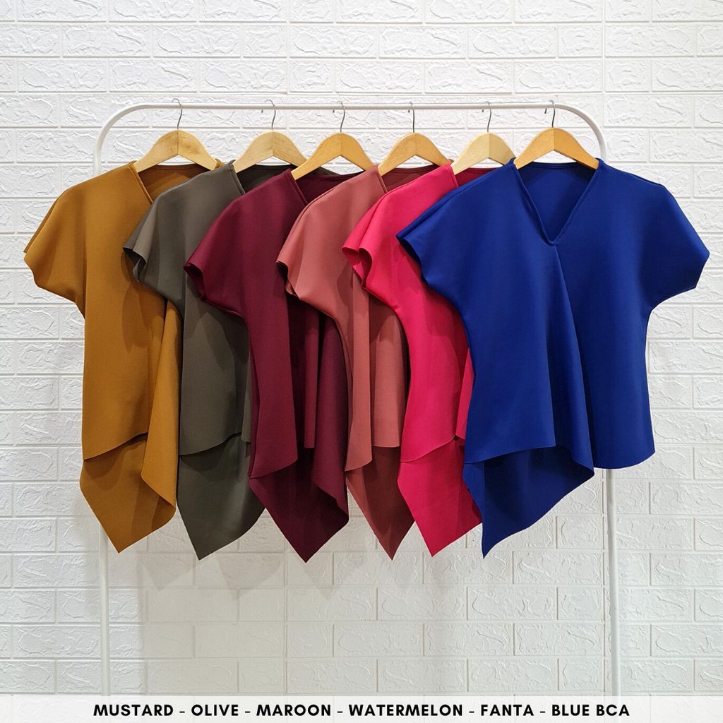 2873 vinvin scuba top ready best seller blouse scuba