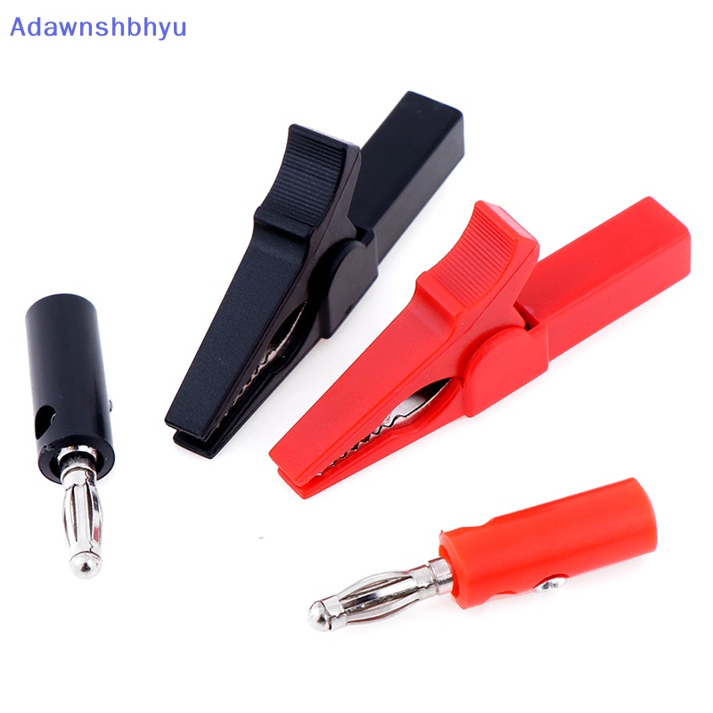 Adhyu 2pcs Klip Buaya 55mm Dengan 2pcs plug banana 4mm Hitam Dan Merah ID