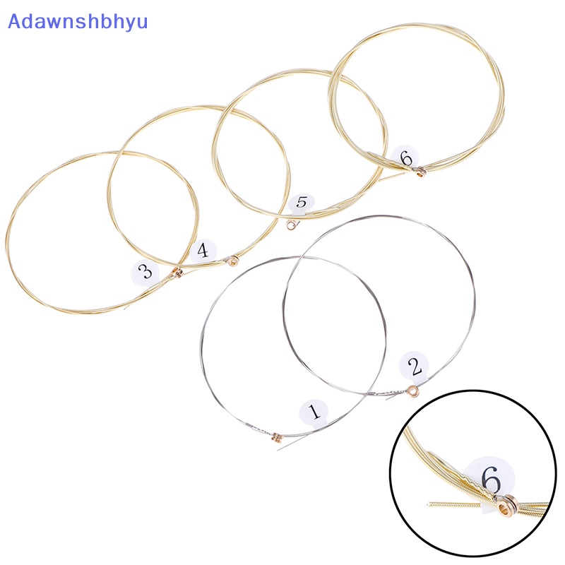 Adhyu 1set 6pcs Senar Gitar Bahan Baja Lapis Nikel Latihan Untuk Gitar Akustik ID