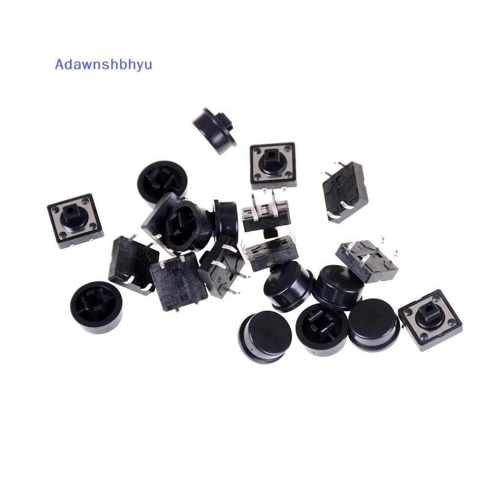 Adhyu 10pcs Momentary Tact Tactile Push Button Switch 12x12x12mm 4pin Cap 0 0 0 0 0id
