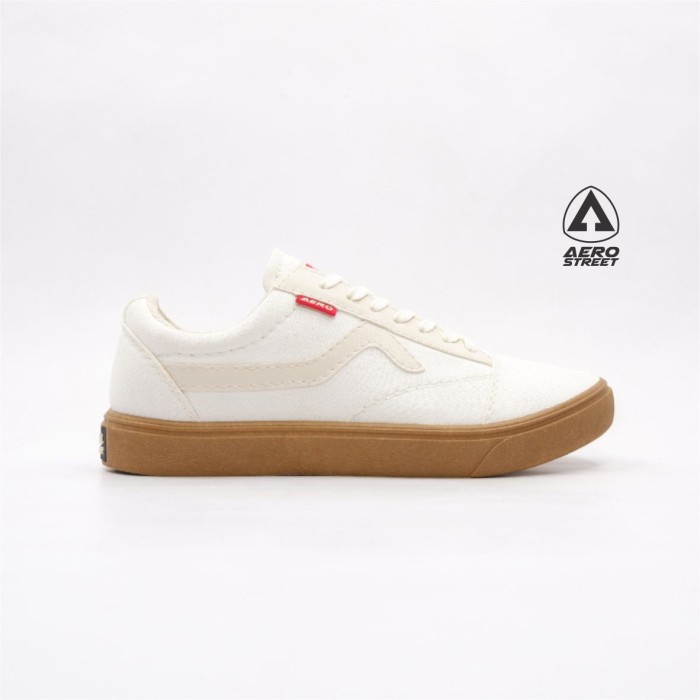 (COD) Aerostreet 36-45 Massive Putih Gum - Sepatu Sneakers Casual 21HH23 - 38