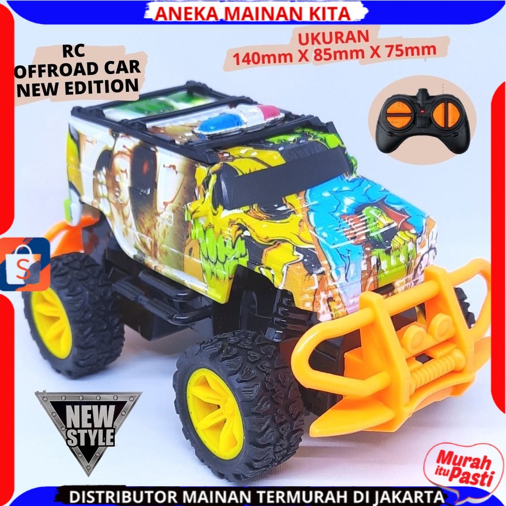 Mainan Anak  Mobil Remote Control Offrroad Mini Car Bentuk Unik Dan Tahan Banting Murah SNI