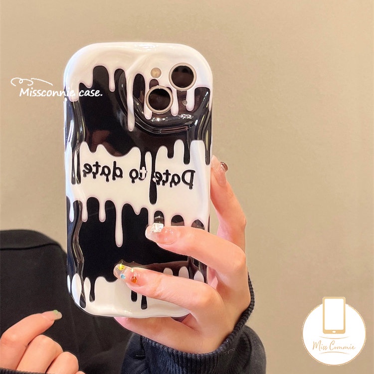 Casing Huruf Graffiti Glossy 3D Wavy Curved Edge Untuk Redmi 9A A2 10A A1 9 10C 10 9T 9C NFC POCO M3 Redmi Note9 8 11 11s 10S 10 10Pro Max Soft Tpu Shockrpoof Ice Cream Cover