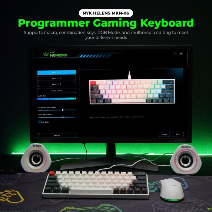 NYK Nemesis HELENS MKN-06 RGB Gaming Keyboard Mechanical Removable