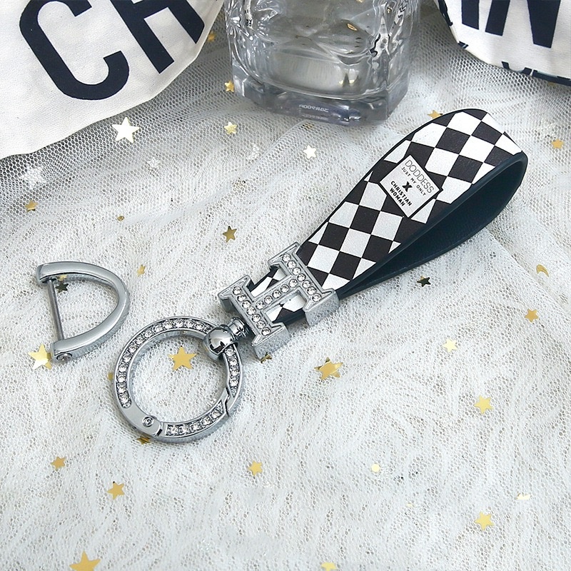 Gantungan Kunci Mobil Wanita key pendant with buckle leather keyring
