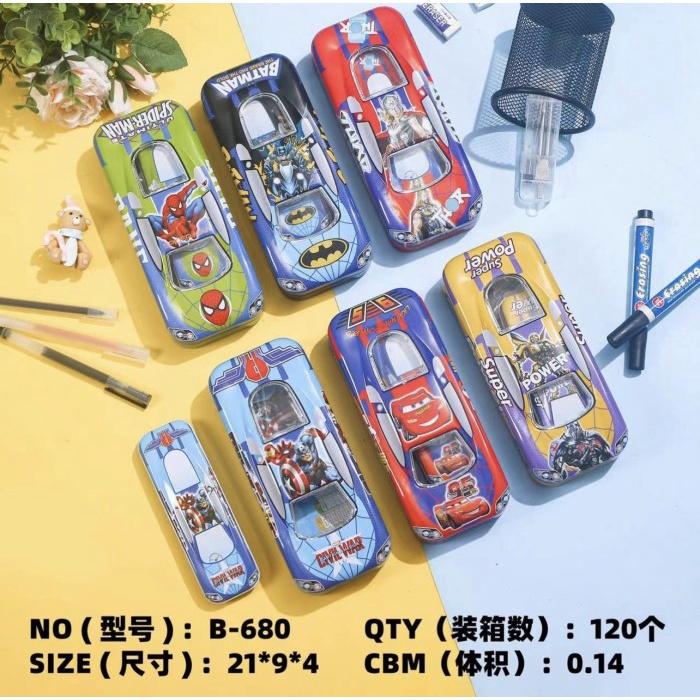 

pencil case kaleng bentuk mobil plus anak satuan -Zilong