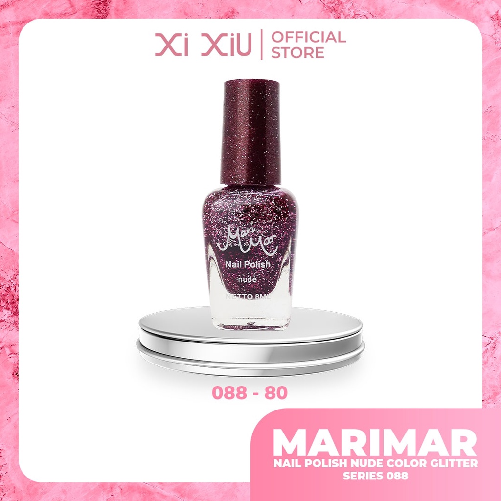 MARIMAR NAIL POLISH NUDE COLORS WITH GLITTER KODE : 088 CC