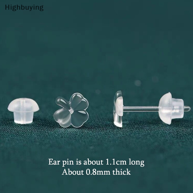 Hbid 1pasang Invisible Resin Clear Ear Pins Resin Stud Earrings Bintang Hati Mencegah Alergi Tulang Rawan Helix Earring Jewelry Glory