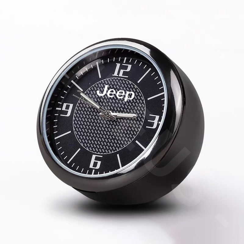 Jam Quartz Mini Mobil Jeep luminous Interior Center Console Vent Clock Dekorasi Untuk Kompas Jeep Renegade2023 Willys Wrangler jk Grand Cherokee