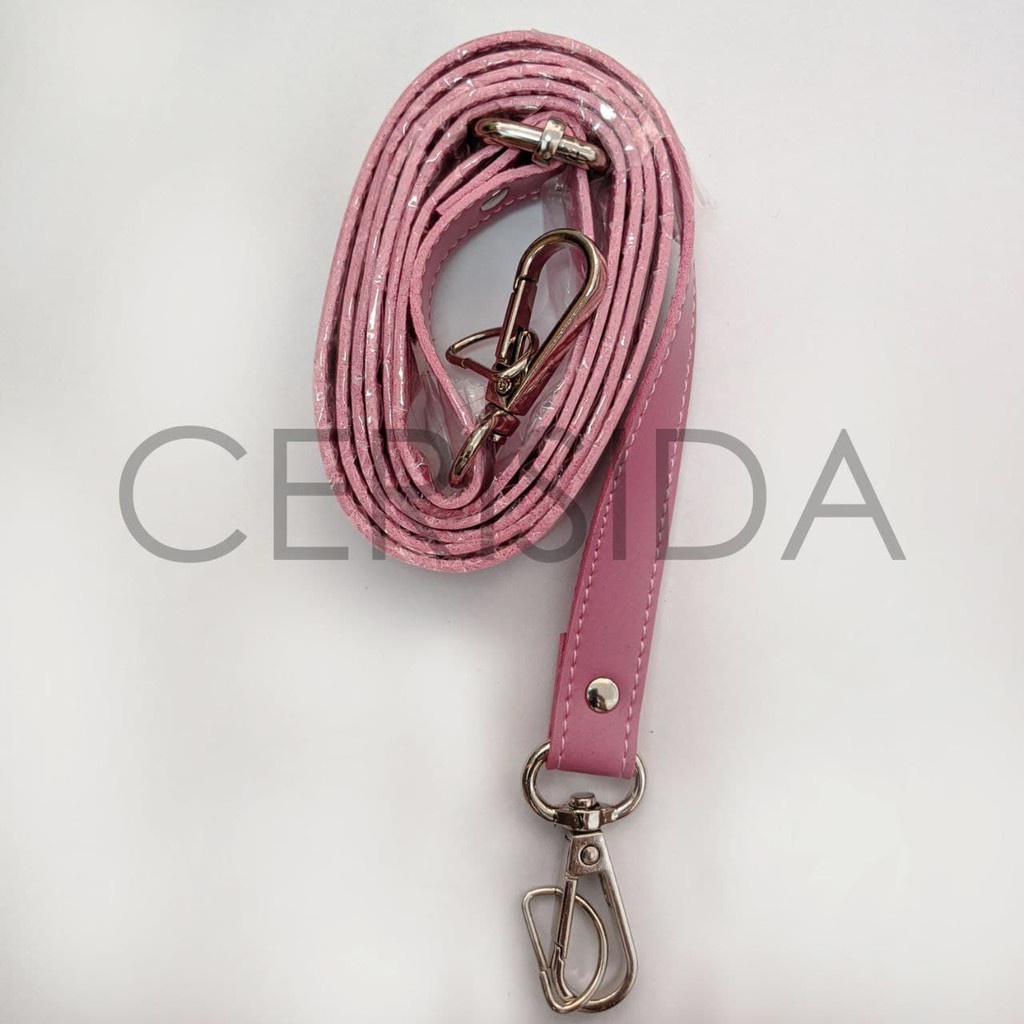 Tali tas sling pelangi jahit nikel 1.4cm x125 cm