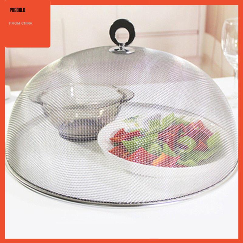 [Predolo] Jaring Saji Makanan Stainless Steel Tahan Debu Reusable Plate Serving Covers Food Dome Lid Untuk Panggangan Camping Rumah BBQ