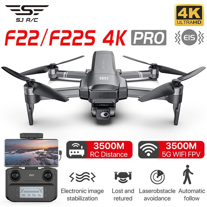 SJRC F22a / F22 4K Pro Drone 2 Axis Gimbal PTZ Camera 3.5KM Flying