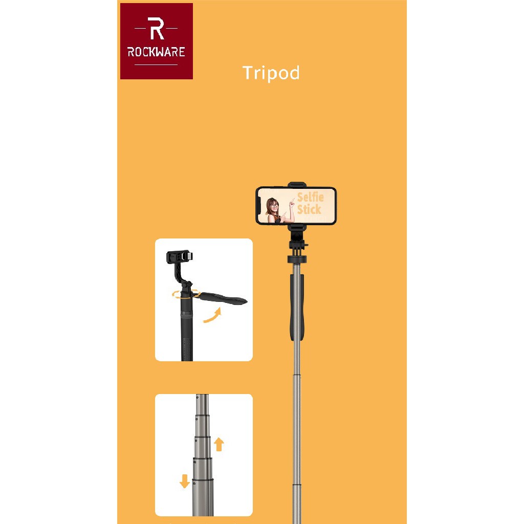 AKN88 - ROCKWARE RW-L05 - Tripod Tongsis Selfie Stick Hand-held Stabilizer