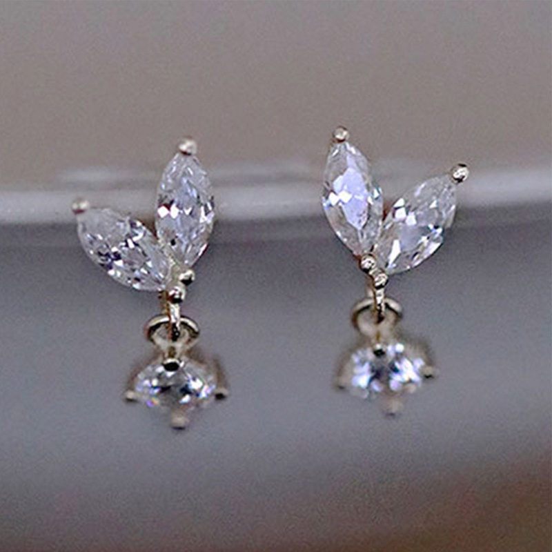 Dainty Anting Wanita Warna Perak/Warna Emas Fancy Cubic Zirconia Menjuntai Anting Pakaian Sehari-Hari Fashion Perhiasan Serbaguna